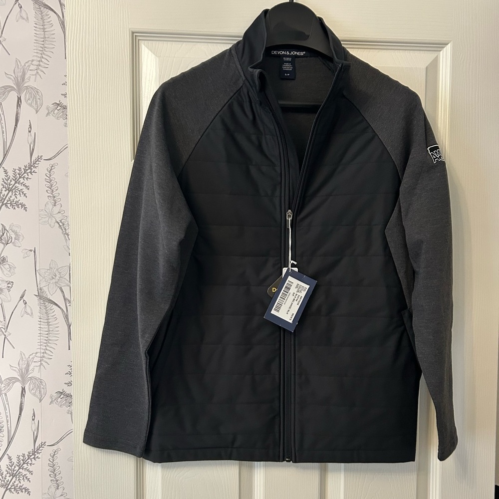 Devon & Jones Men's Black and Gray Jacket small nwt